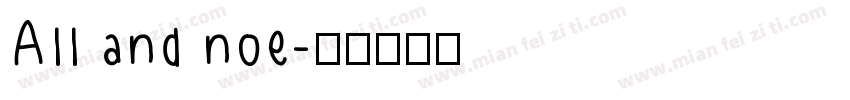 All and noe字体转换